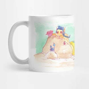 MerMay Peak-A-Boo Merman and Crab Watercolor Mug